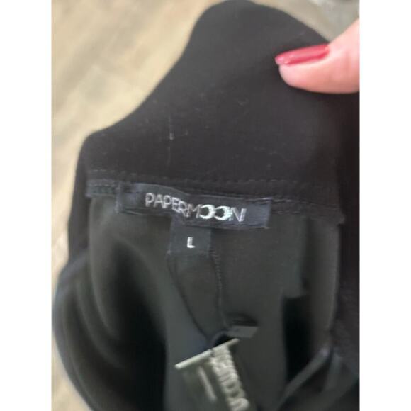 NWT Papermoon Women's Black Zoe Soft Knit Jumpsuit Size Large - Picture 6 of 12